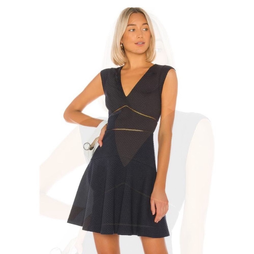 Gorgeous Rebecca Taylor blue occasion dress. Size 10 in navy.